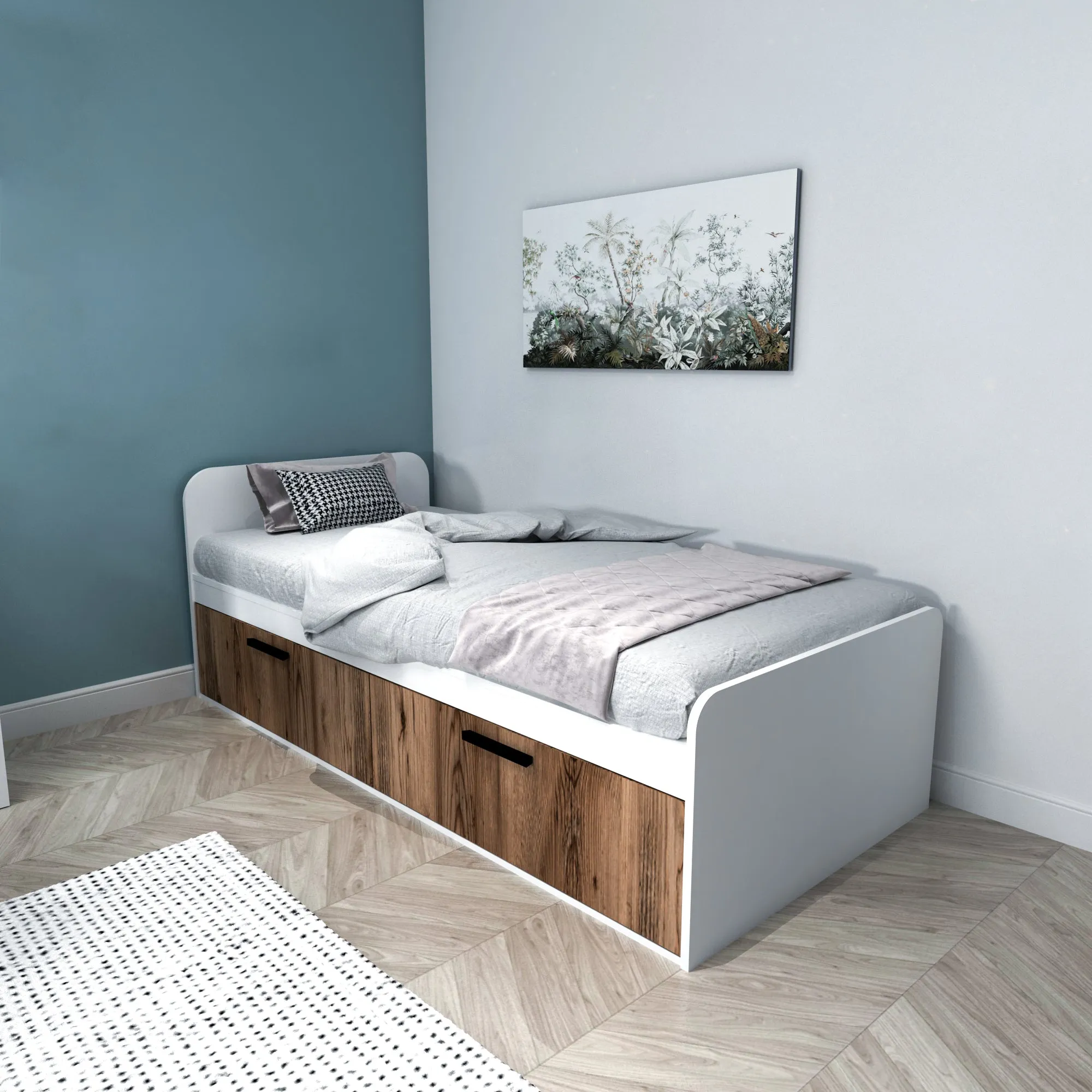 Viola Bedstead, Bed Frame with Headboard