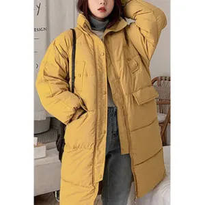 Women Puffer Cotton Padded Zip Up Winter Jacket - WJC23811